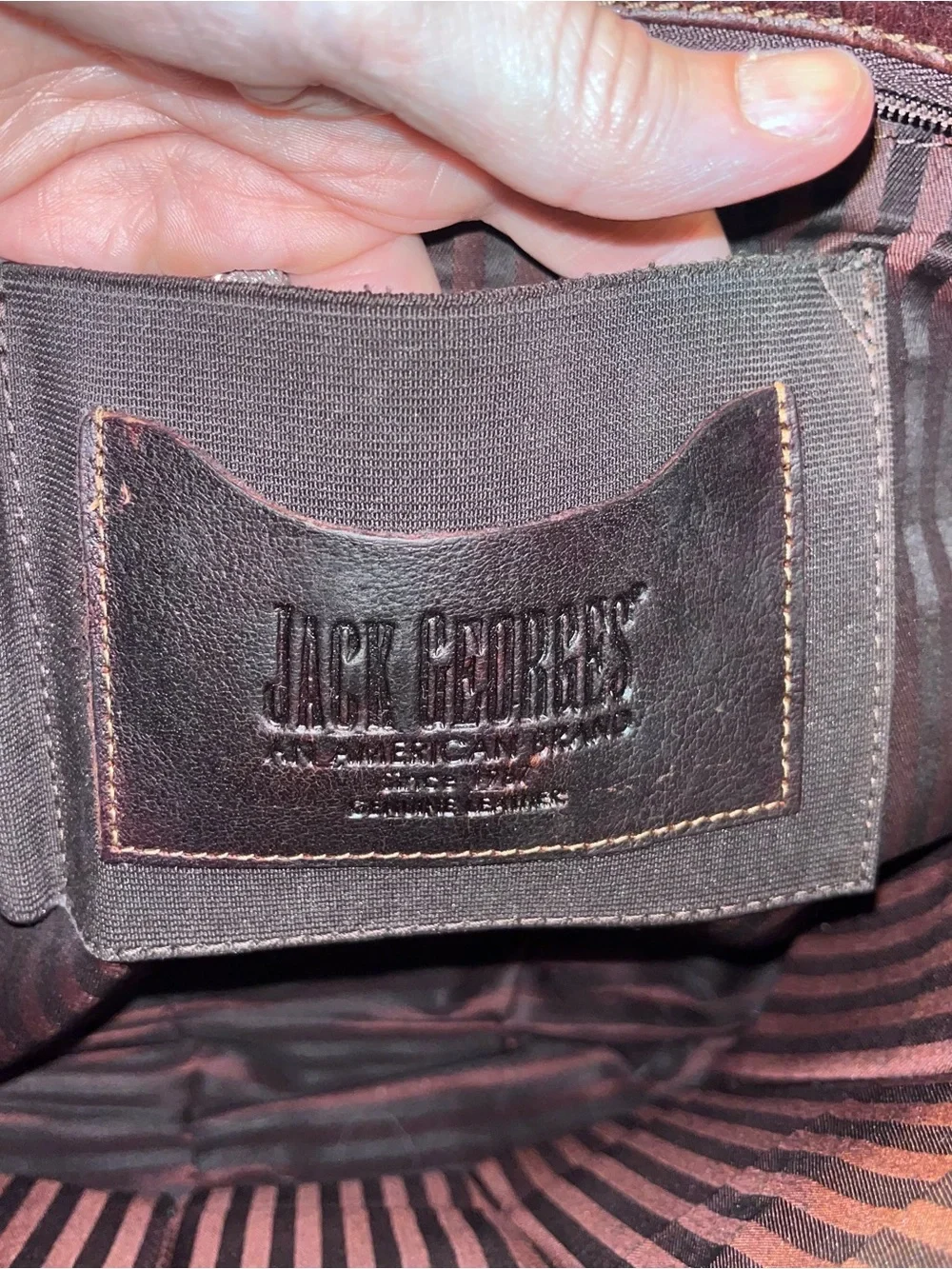 Jack George’s Full Grain Leather Tote Briefcase NWOT